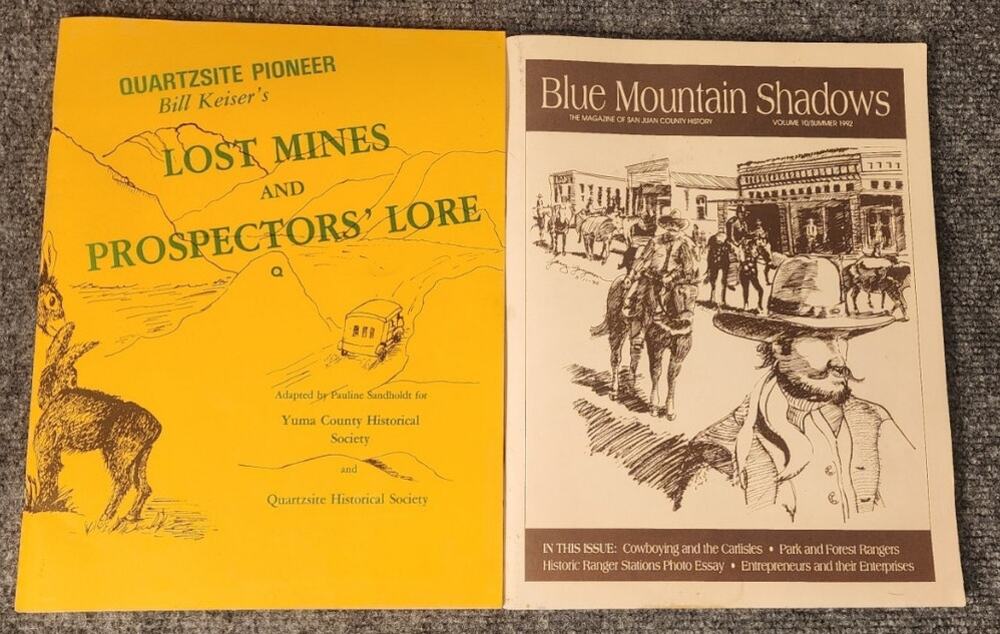Vintage Utah & Arizona Regional History Books Quartzsite Pioneer Blue Mountain